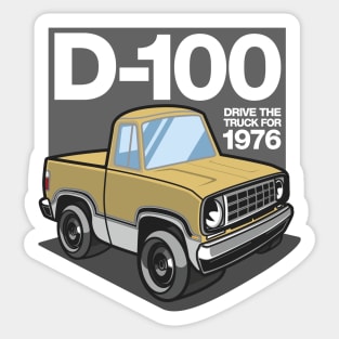 D100 - 1976 White Base (Yellow) Sticker